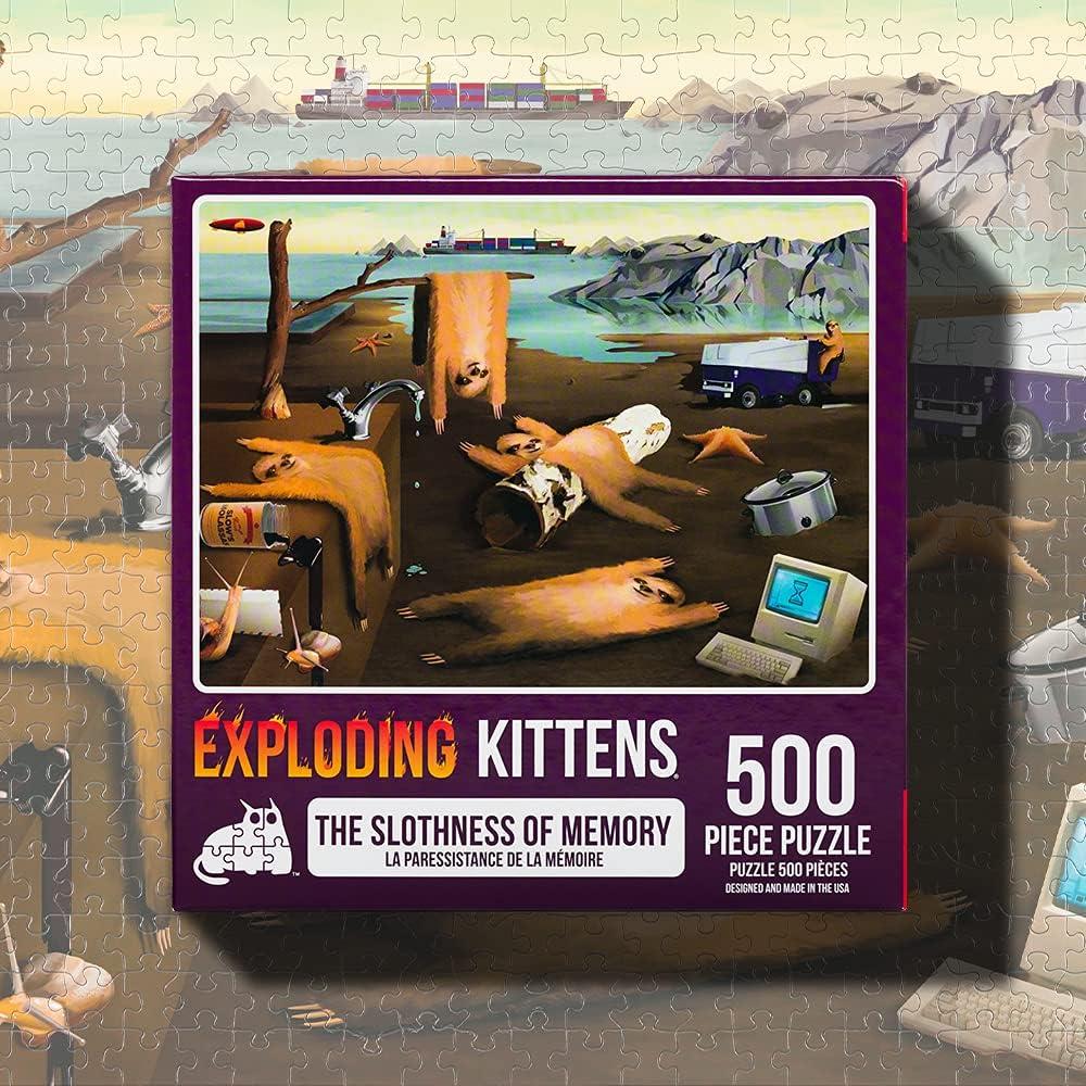 imageCat in The Mirror Jigsaw Puzzle by Exploding Kittens 1000 Pieces Ideal for Adults Teens and Kids A Funny and Artistic CatThemed PuzzleSlothness of Memory 500 Piece
