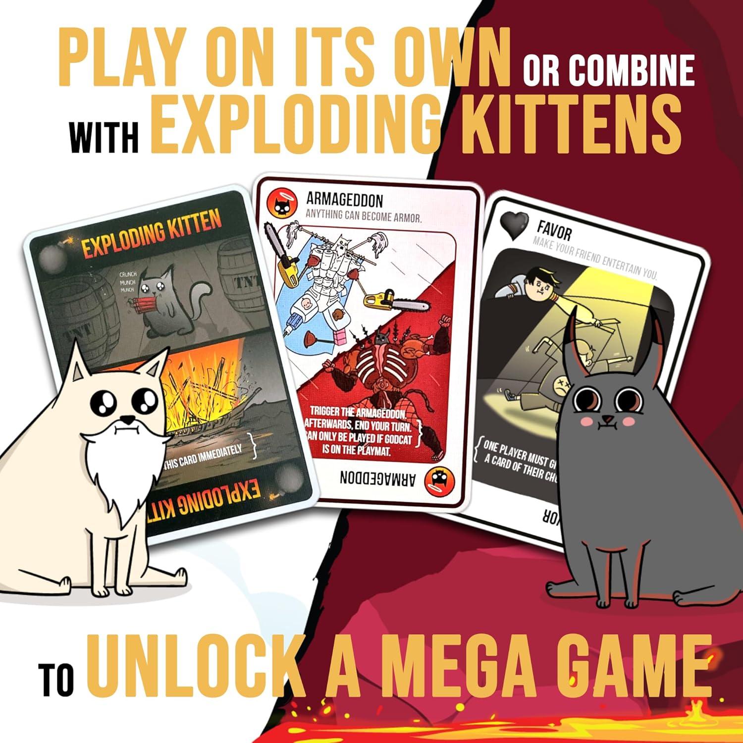 imageExploding Kittens Original Edition 25 Players Ages 7 15 Minutes to Play High Stakes Card Game Party Game Family Game Night Kid and Adult Card GameGood vs Evil