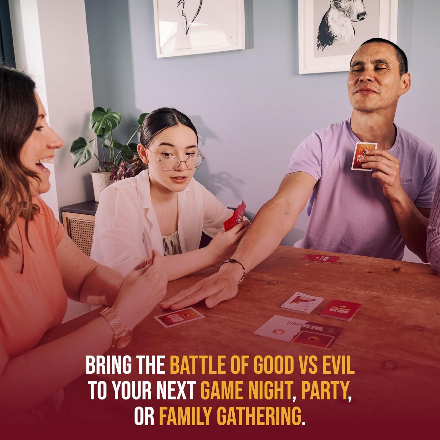 imageExploding Kittens Original Edition 25 Players Ages 7 15 Minutes to Play High Stakes Card Game Party Game Family Game Night Kid and Adult Card GameGood vs Evil