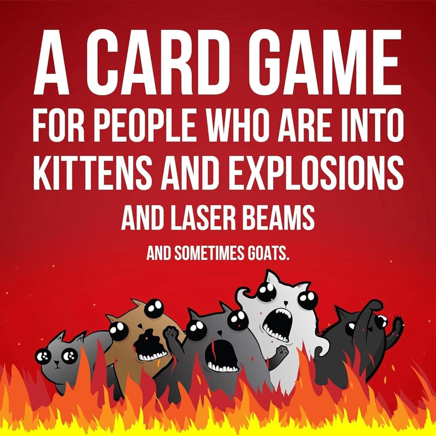 imageExploding Kittens Original Edition 25 Players Ages 7 15 Minutes to Play High Stakes Card Game Party Game Family Game Night Kid and Adult Card GameTravel Ready Tin