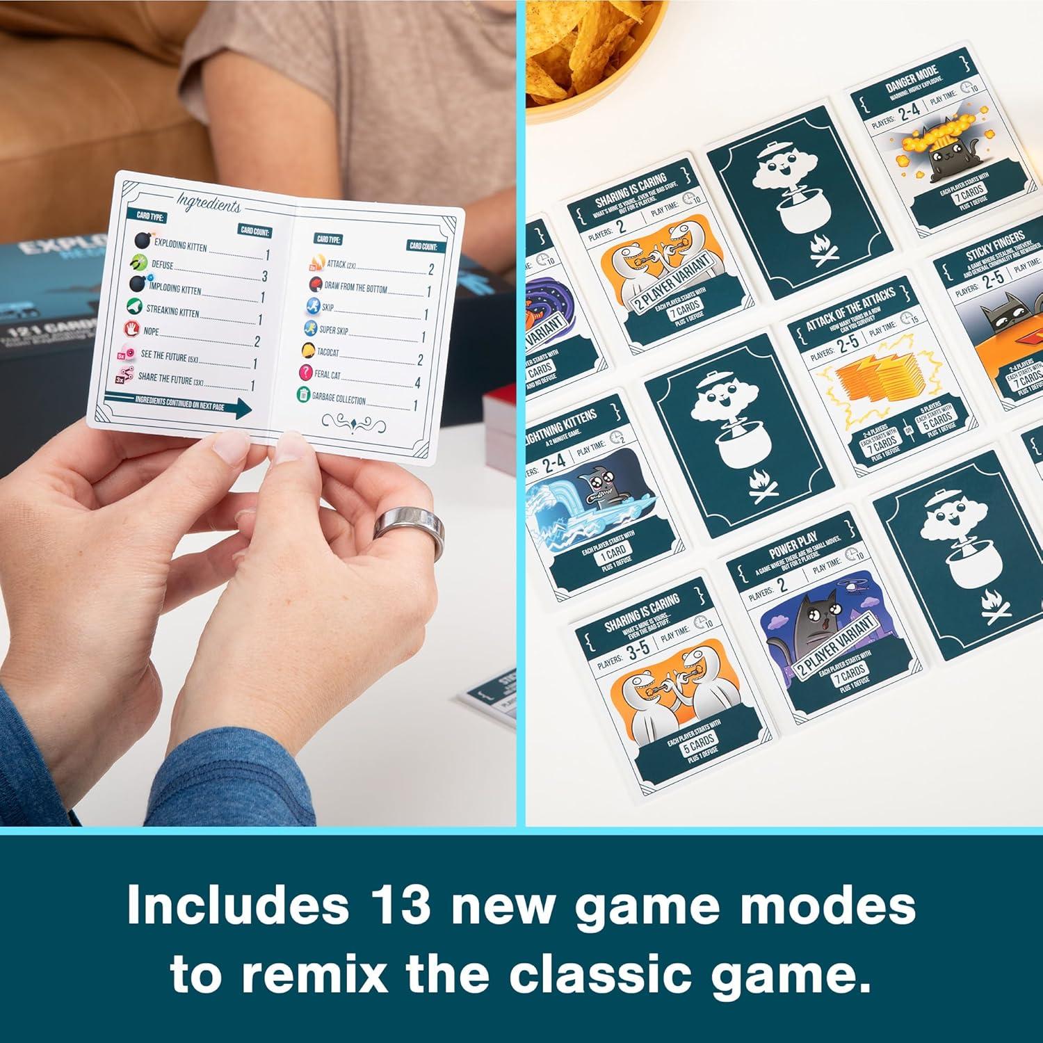 imageExploding Kittens Original Edition 25 Players Ages 7 15 Minutes to Play High Stakes Card Game Party Game Family Game Night Kid and Adult Card GameRecipes for Disaster