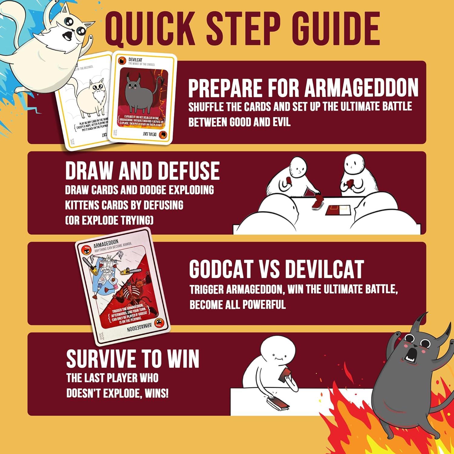 imageExploding Kittens Original Edition 25 Players Ages 7 15 Minutes to Play High Stakes Card Game Party Game Family Game Night Kid and Adult Card GameGood vs Evil