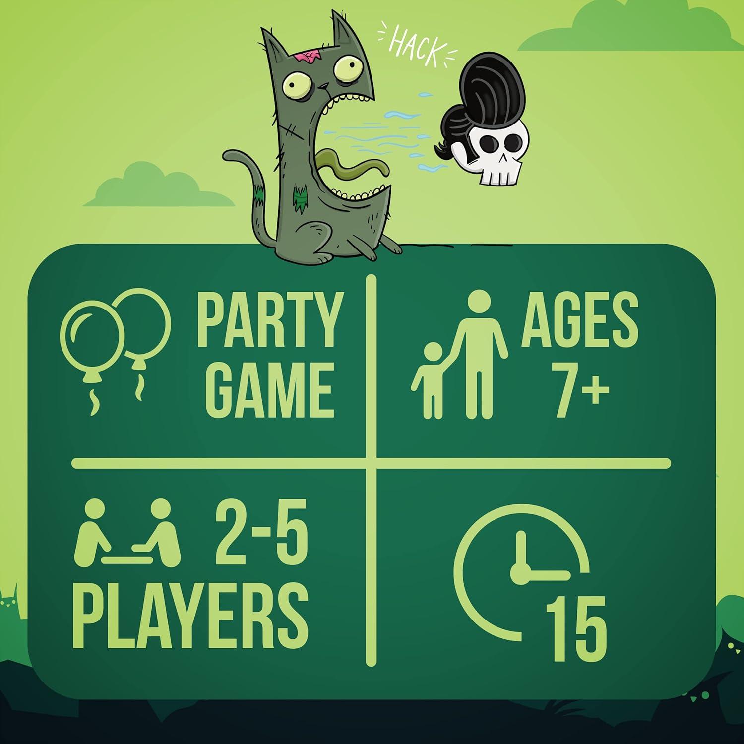 imageExploding Kittens Original Edition 25 Players Ages 7 15 Minutes to Play High Stakes Card Game Party Game Family Game Night Kid and Adult Card GameZombie Kittens