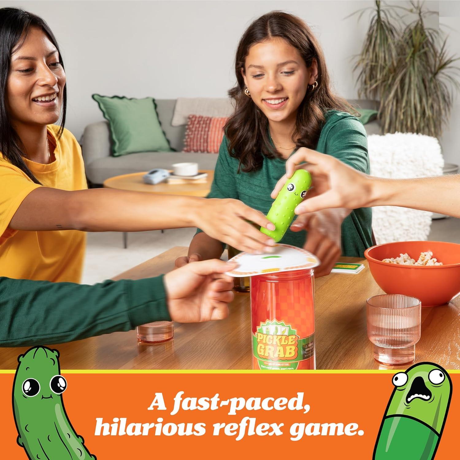 imageExploding Kittens Presents Pickle Grab A Speed Grabbing Card Game 26 Players 15 Minutes to Play Family Game Night Fun for Kids Teens Adults and Families