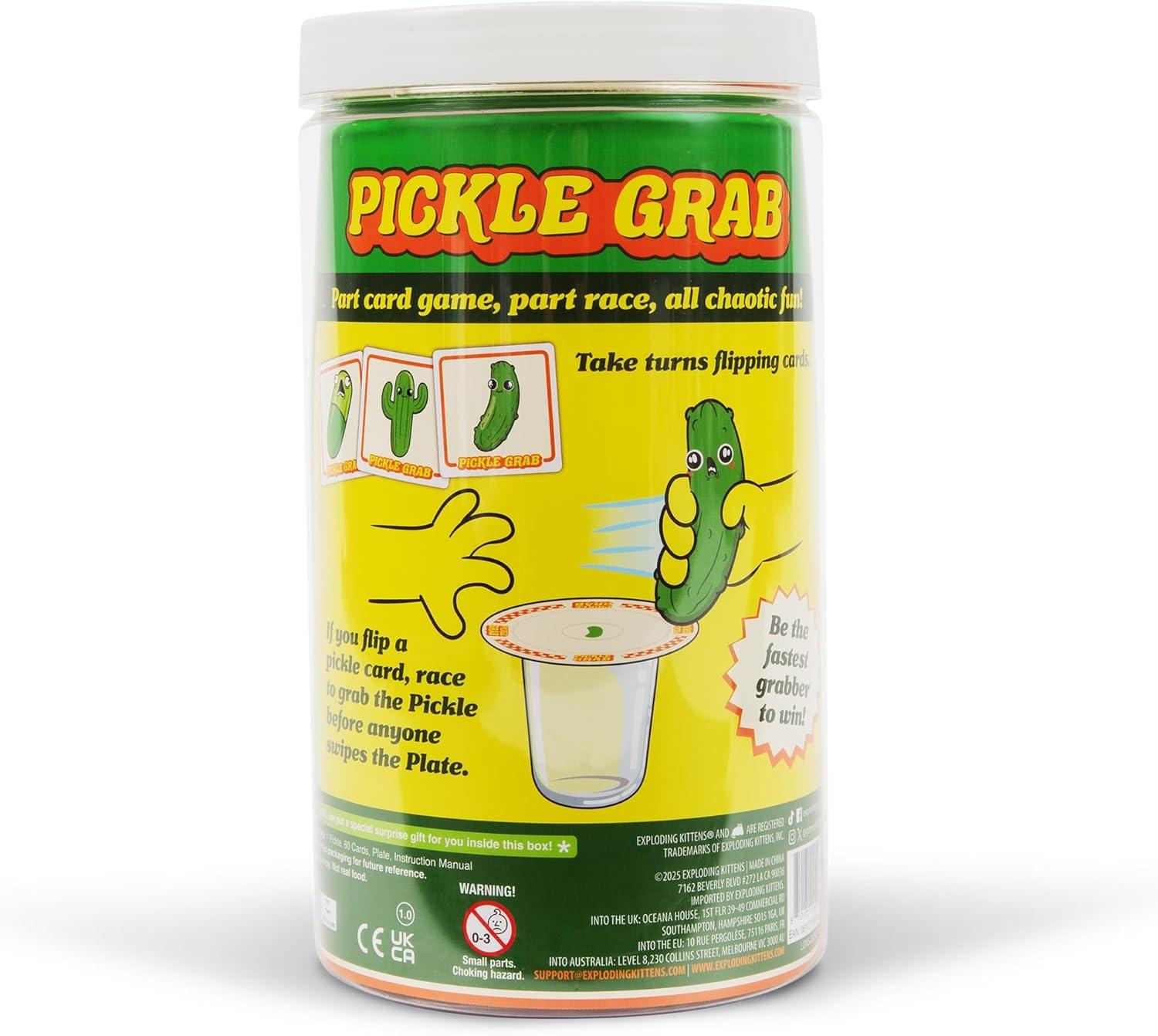 imageExploding Kittens Presents Pickle Grab A Speed Grabbing Card Game 26 Players 15 Minutes to Play Family Game Night Fun for Kids Teens Adults and Families