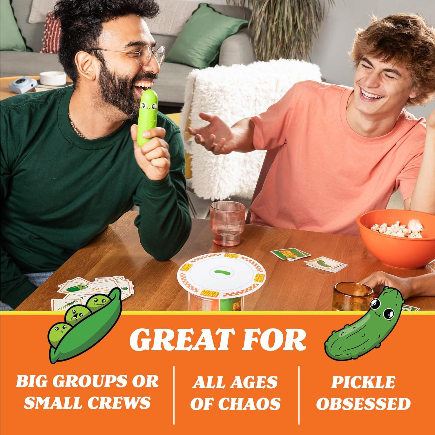 imageExploding Kittens Presents Pickle Grab A Speed Grabbing Card Game 26 Players 15 Minutes to Play Family Game Night Fun for Kids Teens Adults and Families