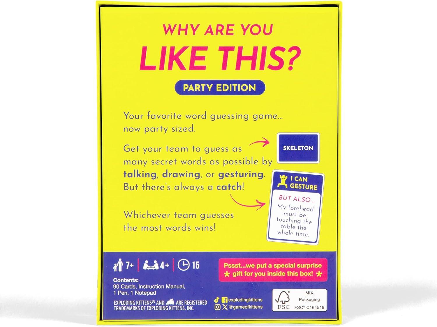 imageExploding Kittens Why are You Like This Date Night Edition Grab amp Game 2 Players Ages 14 15 Minutes to Play Talking Drawing amp Gesturing Guessing for Party Family CouplesWhy Are You Like This Party