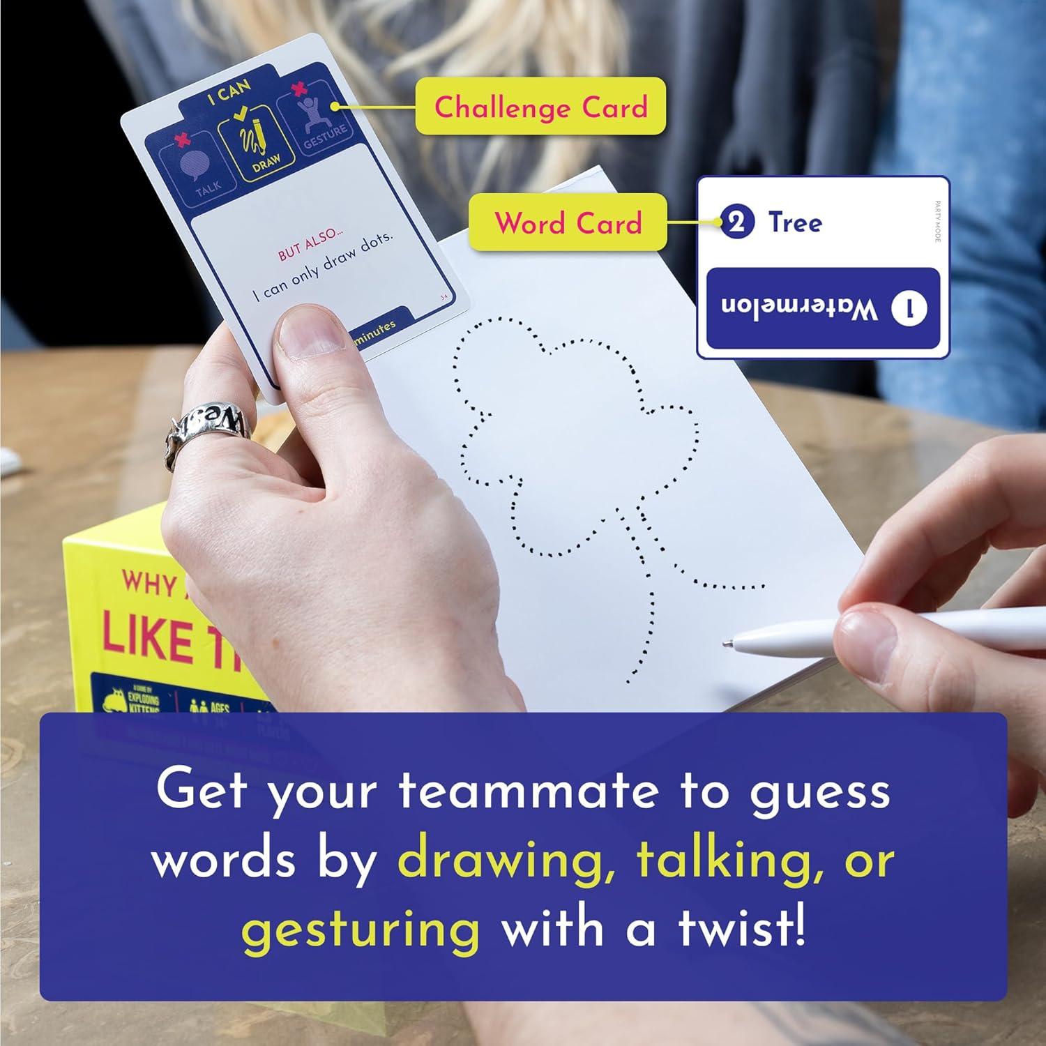 imageExploding Kittens Why are You Like This Date Night Edition Grab amp Game 2 Players Ages 14 15 Minutes to Play Talking Drawing amp Gesturing Guessing for Party Family CouplesWhy Are You Like This Party