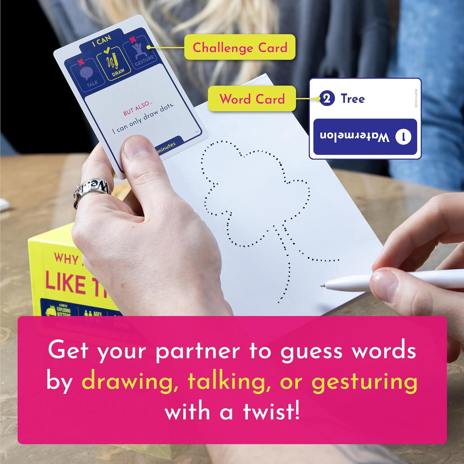 imageExploding Kittens Why are You Like This Date Night Edition Grab amp Game 2 Players Ages 14 15 Minutes to Play Talking Drawing amp Gesturing Guessing for Party Family CouplesWhy Are You Like This Date Night