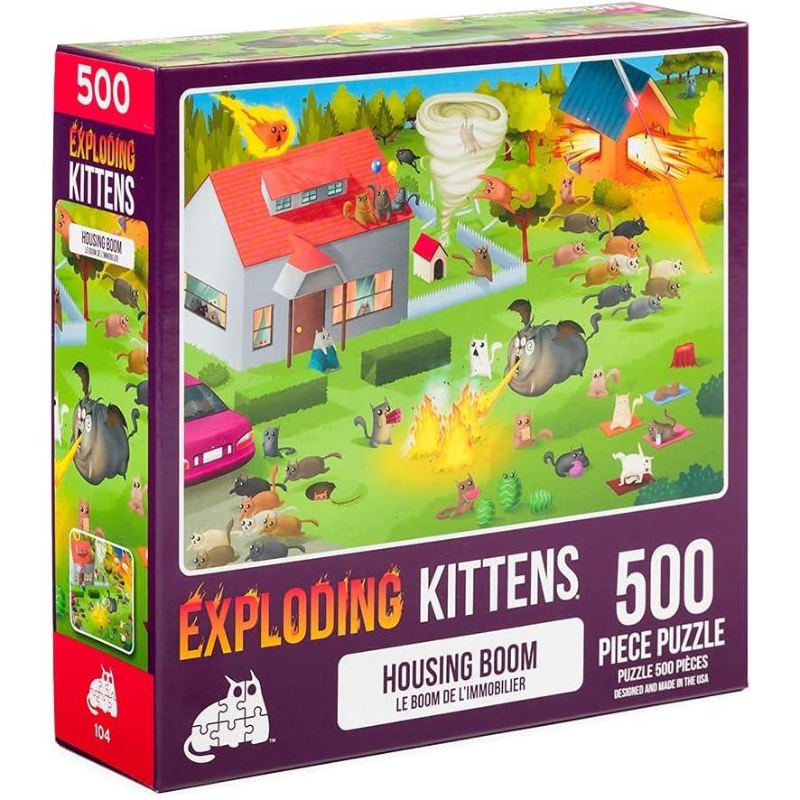 imageCat in The Mirror Jigsaw Puzzle by Exploding Kittens  1000 Pieces Ideal for Adults Teens and Kids  A Funny and Artistic CatThemed PuzzleHousing Boom  500 Piece
