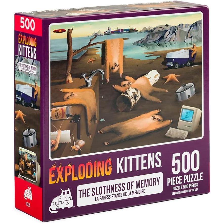 imageCat in The Mirror Jigsaw Puzzle by Exploding Kittens 1000 Pieces Ideal for Adults Teens and Kids A Funny and Artistic CatThemed PuzzleSlothness of Memory 500 Piece