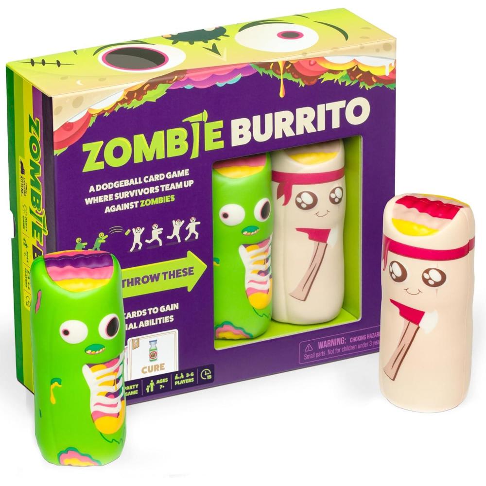 imageExploding Kittens  Throw Throw Burrito Extreme Outdoor Edition  Giant Inflatable Dodgeball Card Game  Play Outdoors Backyard Events Family Fun Outside for 2 to 6 Players Ages 7Zombie Burrito
