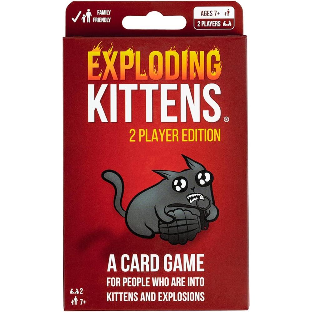 imageExploding Kittens 2Player Original Edition  2 Players  Ages 7  10 Minutes to Play  High Stakes Card Game  Couples Game Family Game Night Kid and Adult Card Game