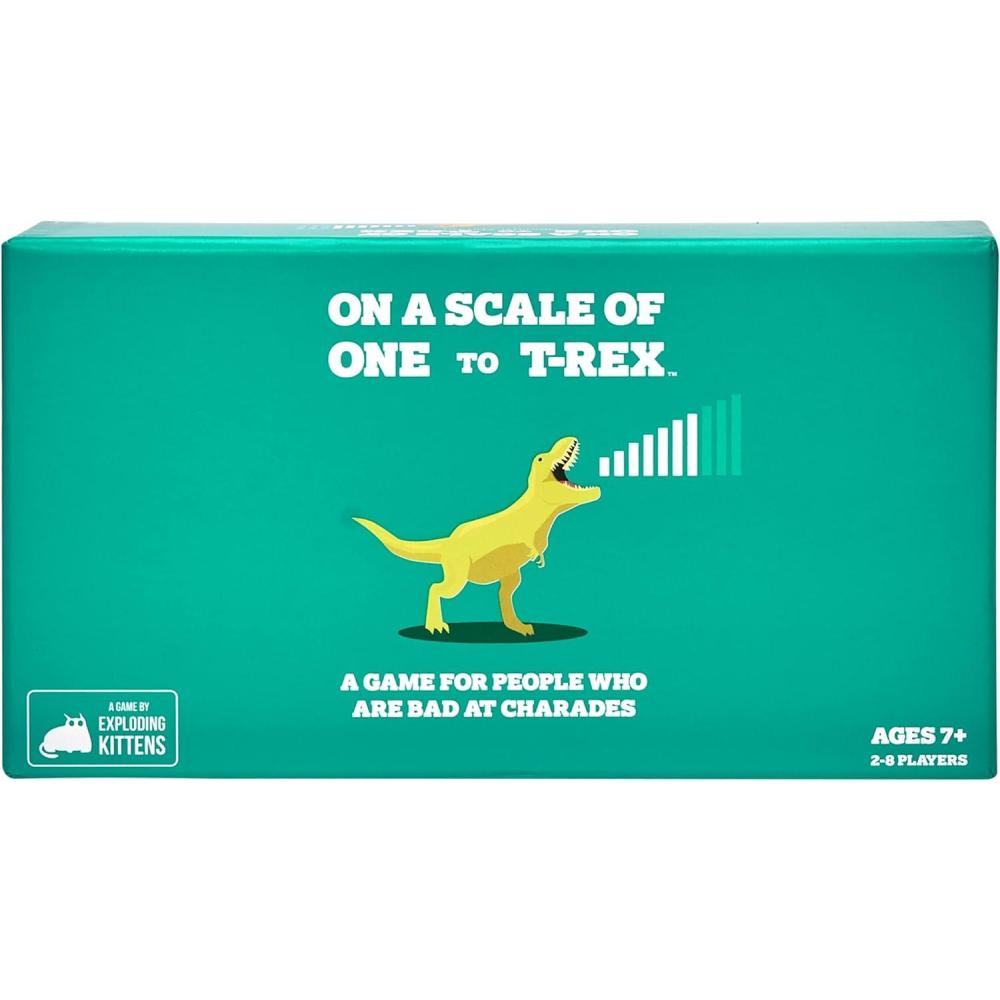 imageExploding Kittens On a Scale of One to TRex 28 Players Ages 7 15 Minutes to Play Charades Style Acting Card Game Party Game Family Game Night Kid and Adult Card GameTRex NEW Game