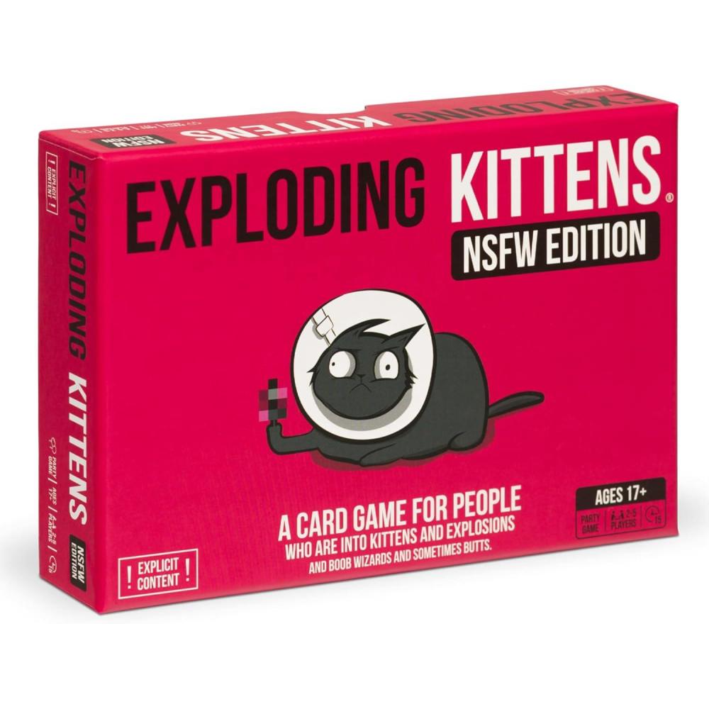imageExploding Kittens Original Edition  25 Players  Ages 7  15 Minutes to Play  High Stakes Card Game  Party Game Family Game Night Kid and Adult Card GameNSFW Edition