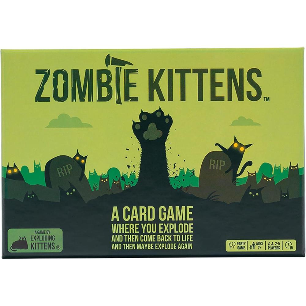 imageExploding Kittens Original Edition 25 Players Ages 7 15 Minutes to Play High Stakes Card Game Party Game Family Game Night Kid and Adult Card GameZombie Kittens
