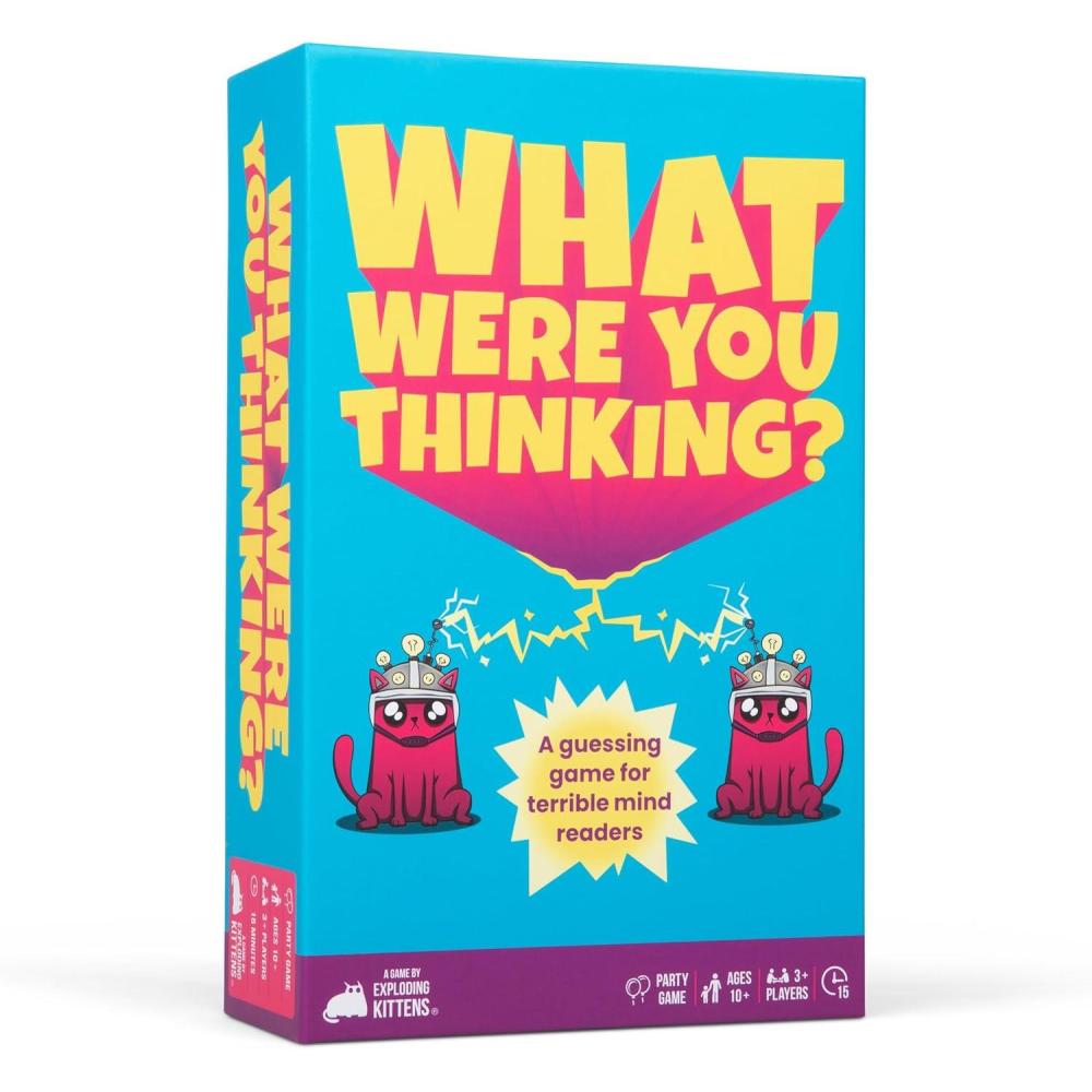 imageExploding Kittens What were You Thinking A Hilarious Guessing Board Game  Party Game for Ages 10 and up  Great for Adults Teens and Kids  3 Players or More