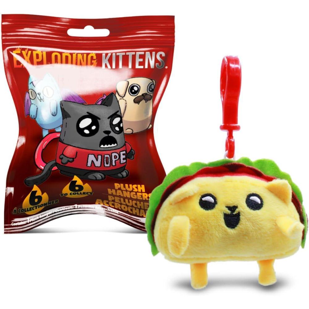 imageJust Toys Exploding Kittens 3 Plush Backpack Hanger Officially Licensed Soft Fall 2024 Hazel Series BlindBox Keychain Plush for Kids amp Fans