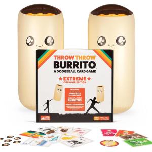 Exploding Kittens – Throw Throw Burrito Extreme Outdoor Edition – Giant Inflatable Dodgeball Card Game – Play Outdoors, Backyard Events, Family Fun Outside for 2 to 6 Players Ages 7+(Outdoor Edition)