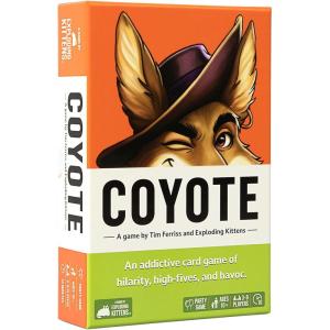 Exploding Kittens Coyote Created by Tim Ferriss | Perfect for Family Fun, Game Night, and Travel | 3-8 Players, 10 Mins, Ages 10 and Up