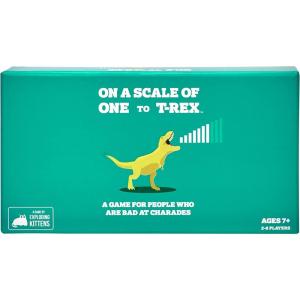 Exploding Kittens On a Scale of One to T-Rex 2-8 Players – Ages 7+ – 15 Minutes to Play – Charades Style Acting Card Game – Party Game, Family Game Night, Kid and Adult Card Game(T-Rex NEW Game)