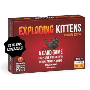 Exploding Kittens Original Edition – 2-5 Players – Ages 7+ – 15 Minutes to Play – High Stakes Card Game – Party Game, Family Game Night, Kid and Adult Card Game(Original Edition)