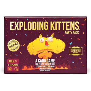 Exploding Kittens Original Edition – 2-5 Players – Ages 7+ – 15 Minutes to Play – High Stakes Card Game – Party Game, Family Game Night, Kid and Adult Card Game(Larger Party Edition)
