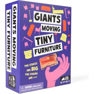 Exploding Kittens Presents: Giants Moving Tiny Furniture – The High Stakes Party Game for Teams – Family Game – 3-8 Players Ages 7+ – Great for Adults, Teens, Kids