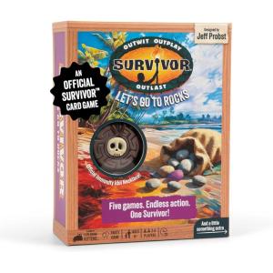 Exploding Kittens Survivor: Let’s Go to Rocks Game for Ages 8+, 2 to 6 Players, Strategy and Challenge Party Game with Rocks, Cards, and Immunity Necklace.(Let’s Go to Rocks)