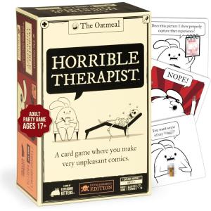 Horrible Therapist: Extra Horrible Edition by Exploding Kittens – A Card Game for 3-8 Players, Ages 17+ – Adult Party Game for Family Night(Extra Horrible Edition)