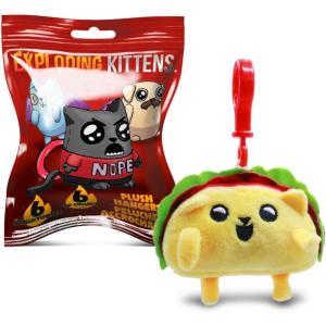 Just Toys Exploding Kittens 3″ Plush Backpack Hanger – Officially Licensed, Soft Fall 2024 Hazel Series Blind-Box Keychain Plush for Kids & Fans