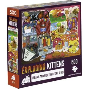 The Dreams & Nightmares of a Dog Jigsaw Puzzle by Exploding Kittens – 500 Pieces Jigsaw Puzzle for Adults, Teens, and Kids – Dog Puzzle, Funny Puzzle, Art Puzzle
