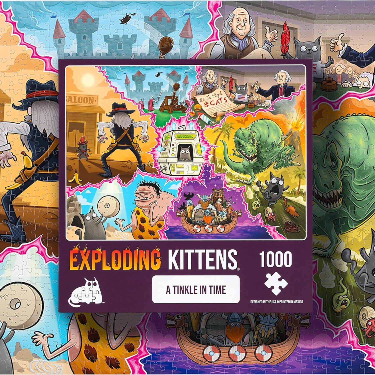 imageThe Creation of Cat Jigsaw Puzzle by Exploding Kittens 1000 Pieces Jigsaw Puzzle for Adults Teens and Kids Cat Puzzle Funny Puzzle Art PuzzlePUZZLE A Tinkle in Time 1000