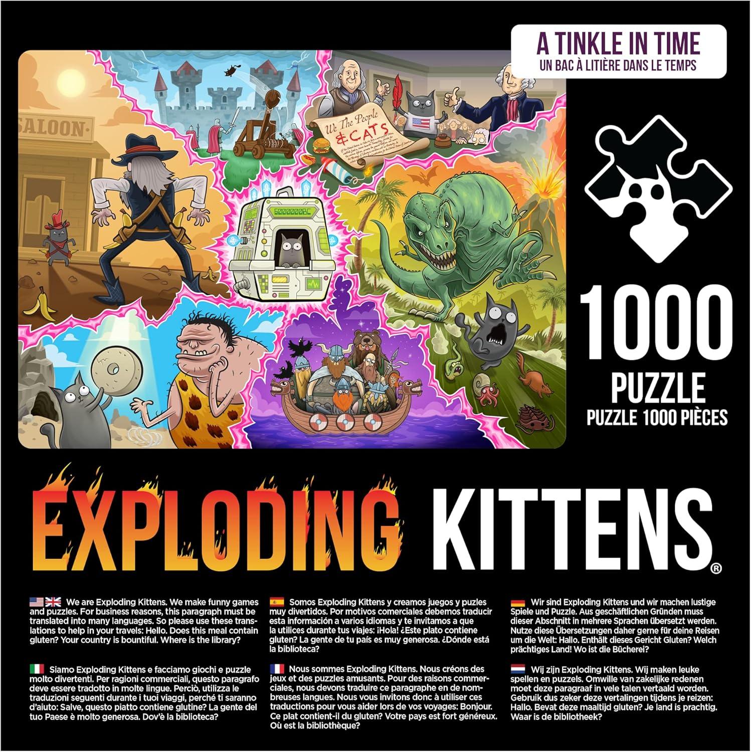 imageThe Creation of Cat Jigsaw Puzzle by Exploding Kittens 1000 Pieces Jigsaw Puzzle for Adults Teens and Kids Cat Puzzle Funny Puzzle Art PuzzlePUZZLE A Tinkle in Time 1000