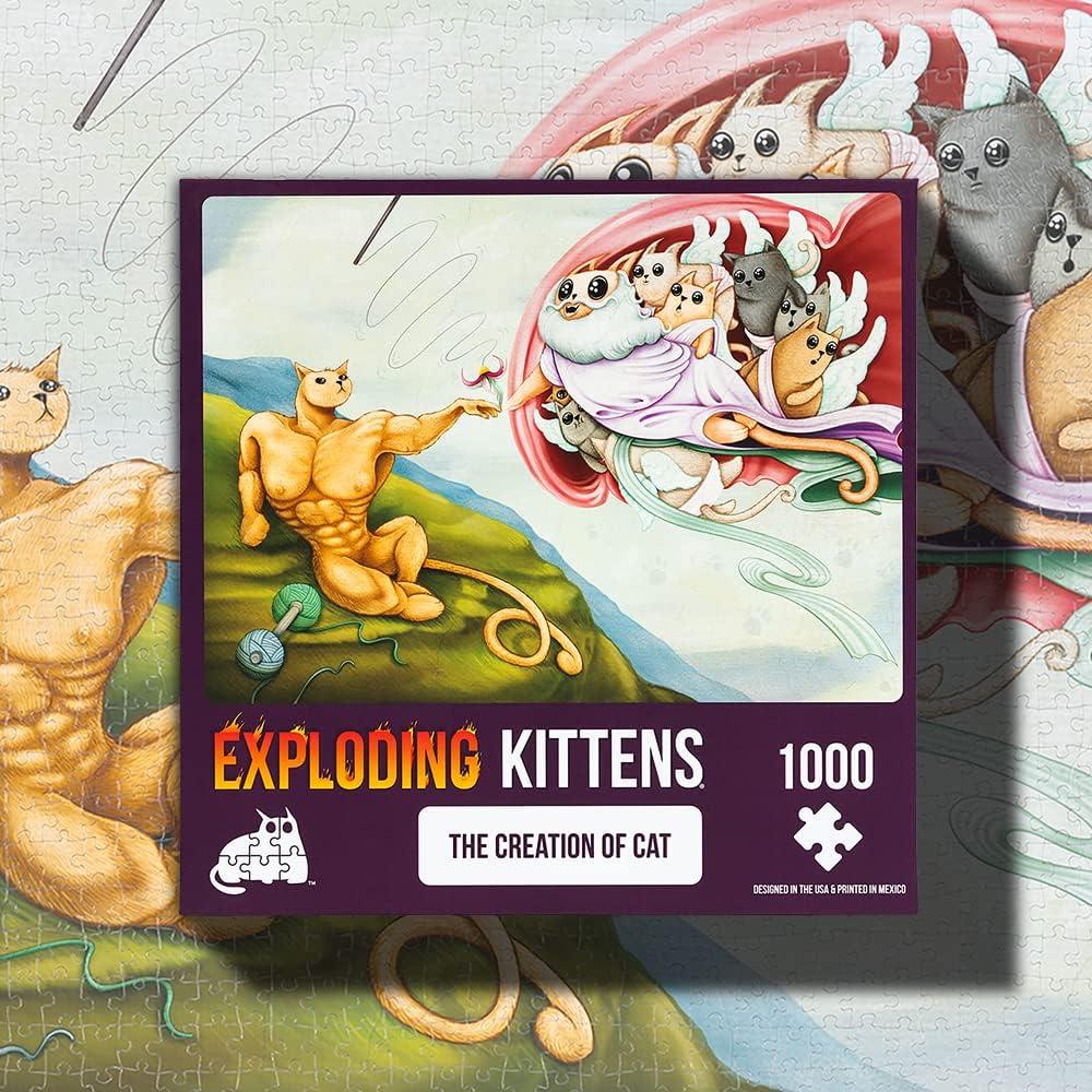 imageThe Creation of Cat Jigsaw Puzzle by Exploding Kittens 1000 Pieces Jigsaw Puzzle for Adults Teens and Kids Cat Puzzle Funny Puzzle Art PuzzleThe Creation of Cat 1000 Piece