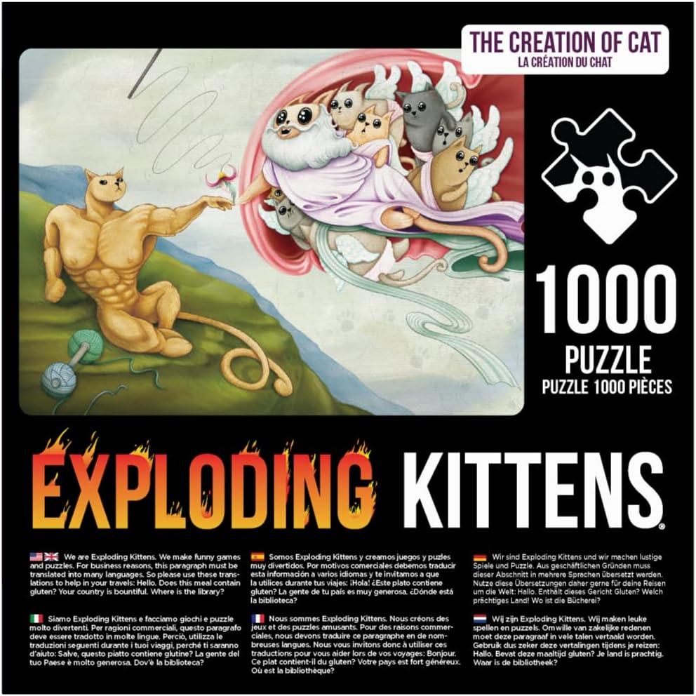 imageThe Creation of Cat Jigsaw Puzzle by Exploding Kittens 1000 Pieces Jigsaw Puzzle for Adults Teens and Kids Cat Puzzle Funny Puzzle Art PuzzleThe Creation of Cat 1000 Piece