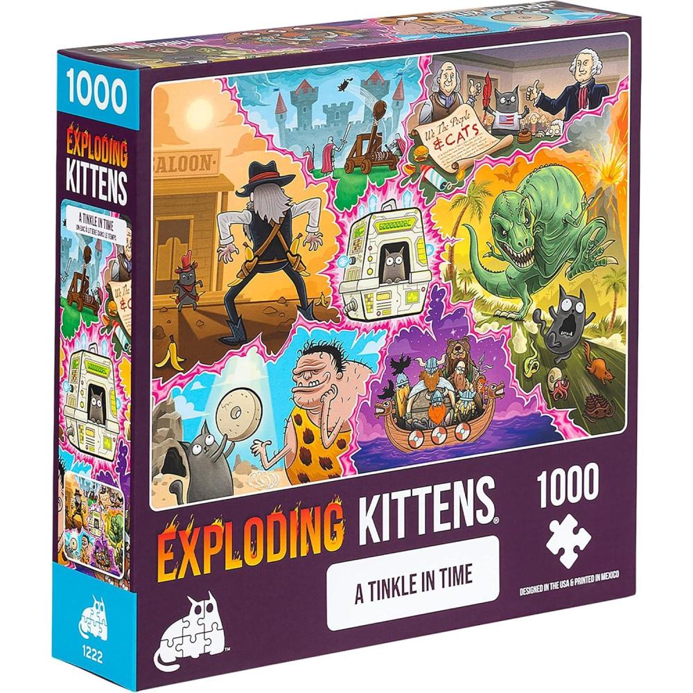 imageThe Creation of Cat Jigsaw Puzzle by Exploding Kittens 1000 Pieces Jigsaw Puzzle for Adults Teens and Kids Cat Puzzle Funny Puzzle Art PuzzlePUZZLE A Tinkle in Time 1000