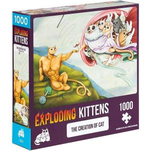 The Creation of Cat Jigsaw Puzzle by Exploding Kittens – 1000 Pieces Jigsaw Puzzle for Adults, Teens, and Kids – Cat Puzzle, Funny Puzzle, Art Puzzle(The Creation of Cat – 1000 Piece)